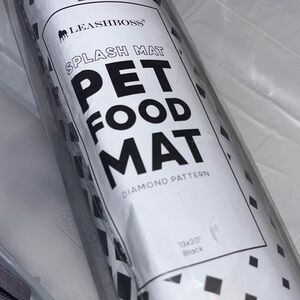 Black Pet Food Mat